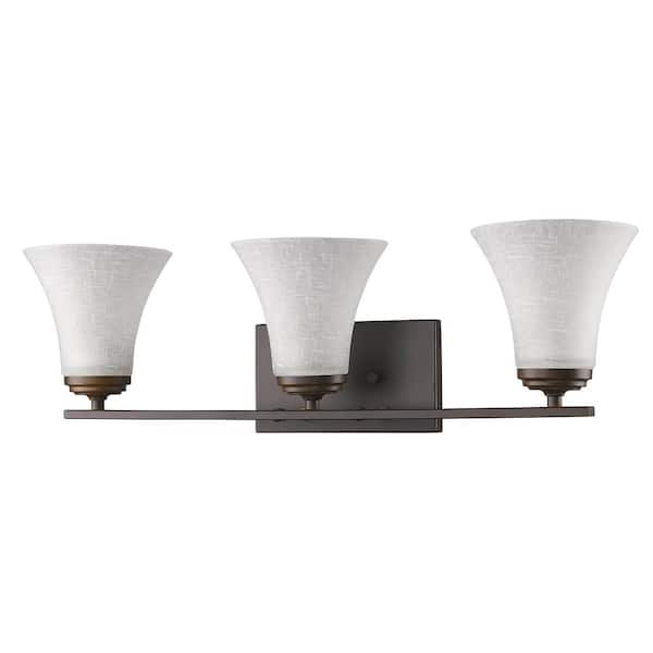 Acclaim Lighting Union 3-Light Oil-Rubbed Bronze Vanity Light with Frosted Glass Shades