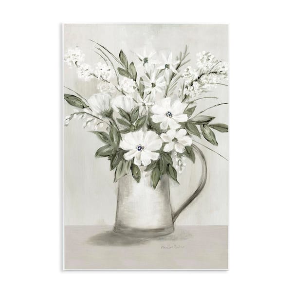 Stupell Industries Country Pitcher Bouquet by Marilyn Dunlap Unframed Nature Graphic Art Print 19 in. x 13 in.