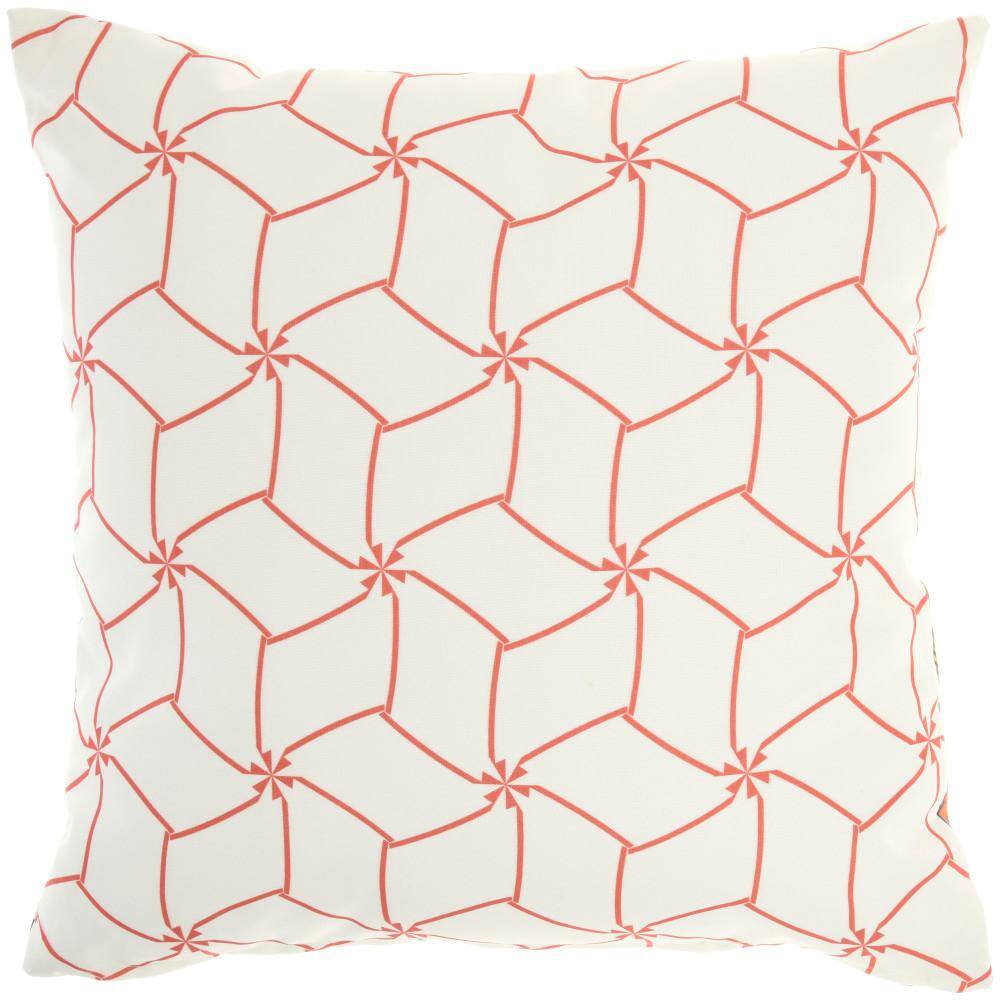 Multicolor Embroidered Square Jungle Outdoor Throw Pillow