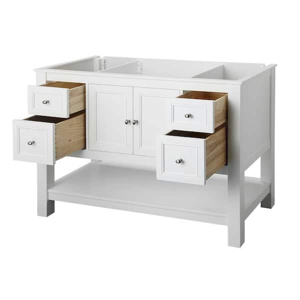 Gazette 48 in. W Bath Vanity Cabinet Only in White