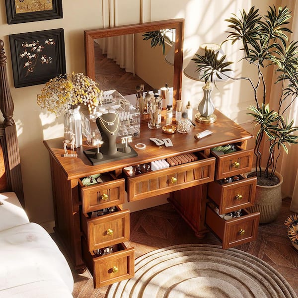 Solid Wood Makeup Vanitynull