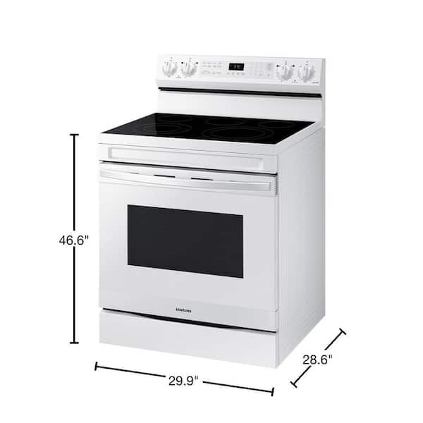 Samsung 6.3 cu. ft. Smart Wi-Fi Enabled Convection Electric Range with No  Preheat AirFry in Stainless Steel NE63A6511SS - The Home Depot