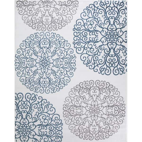 Madison Collection Vintage Ivory 7 ft. x 9 ft. Area Rug