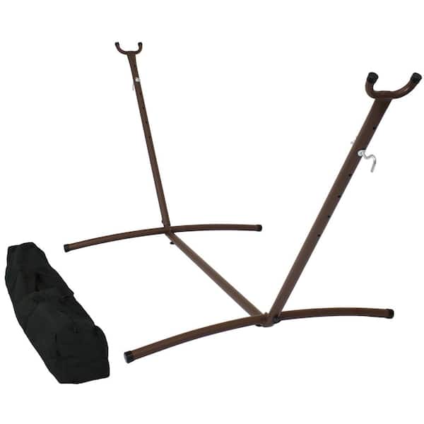 Sunnydaze 9 ft. Steel Adjustable Space-Saving Brazilian Hammock Stand in Bronze