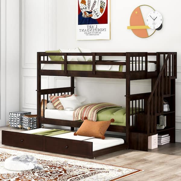 Twin bunk sale bed with trundle