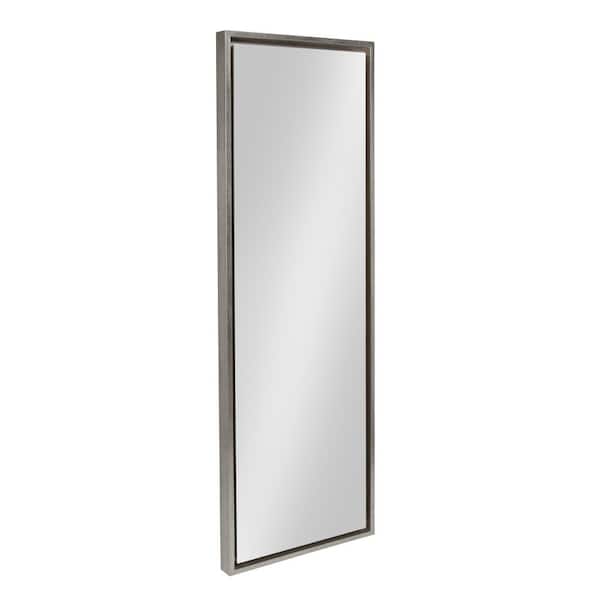Kate and Laurel Large Rectangle Silver Full-Length Art Deco Mirror (48 in. H x 16 in. W)