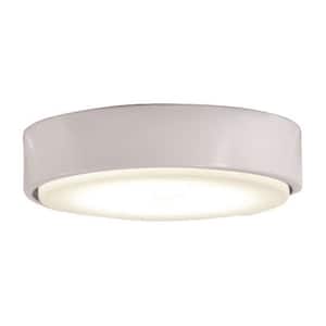 1-Light LED Flat White Ceiling Fan Light Kit