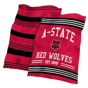 Arkansas State Colorblock Plush Polyester Blanket