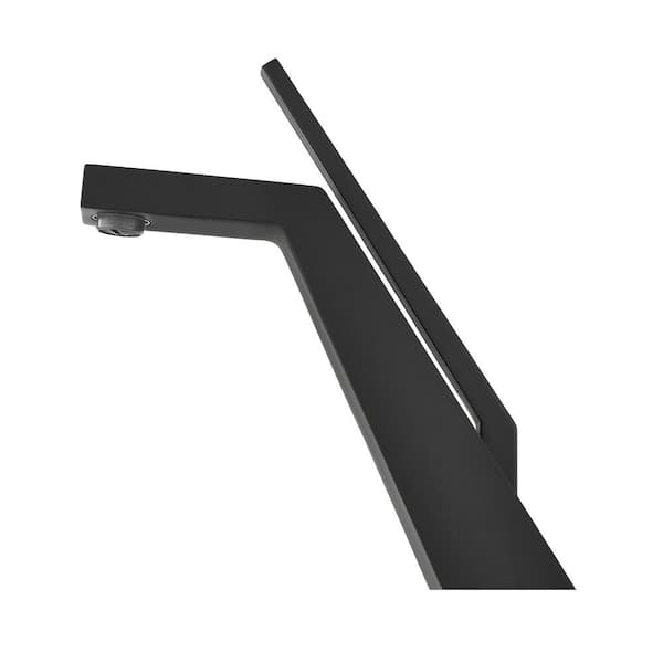 Tomfaucet Single Handle Single Hole Bathroom Faucet in Matte Black