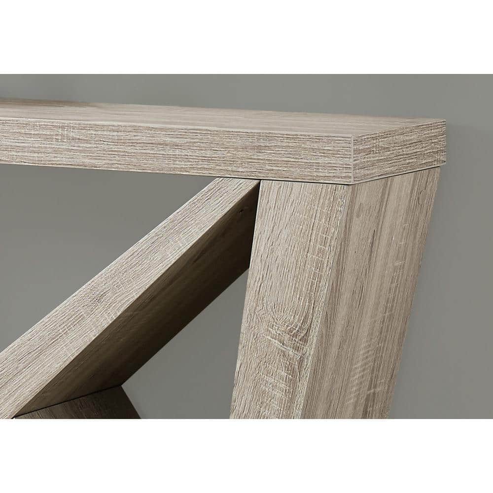 Gray Wood Modern Rectangular Console Table