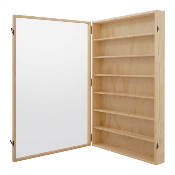19.68 in. x 30.7 in. Rectangular Wood Decorative Stand 7-Tier Model Display Case Display Cabinet