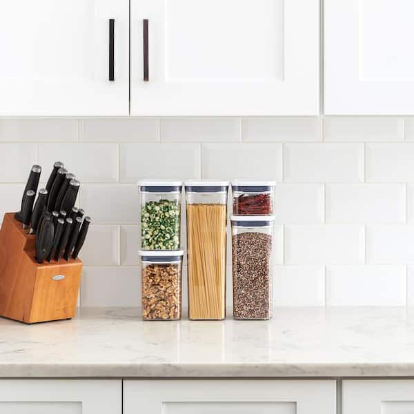 Joyjolt Kitchen Storage Jars With Airtight Bamboo Clamp Lids - 19 Oz - Set  Of 2 : Target