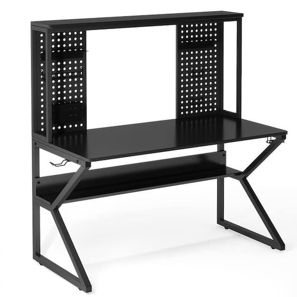 TRIBESIGNS WAY TO ORIGIN Roger 47 in. Retangular Black Wood Computer ...