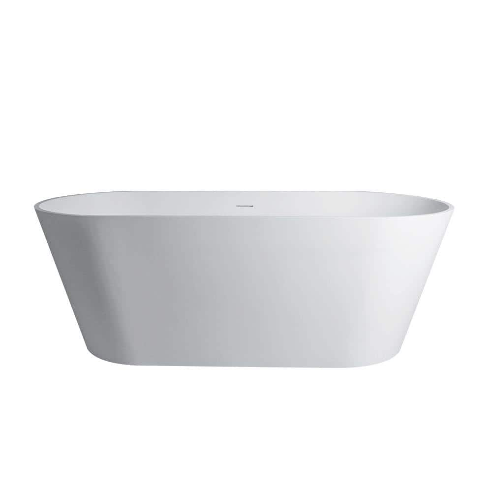 Vanity Art Lapopie 59 in. Solid Surface Resin Stone Flatbottom ...