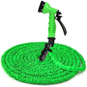 3/4 in. Dia x 50 ft. Expandable Garden Hose Water Pipe with 7 Function Hose Nozzle in Green