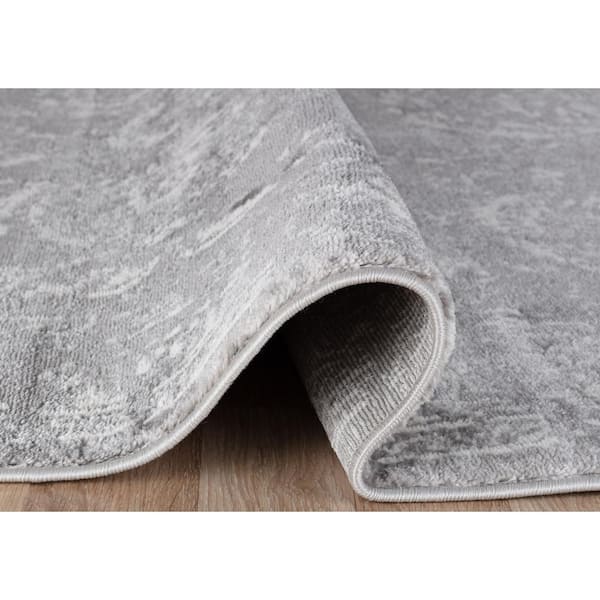 THE SOFIA RUGS Sofihas Floor Mats, Gray, 24x59+24x35, polypropylene,  Geometric, Set 2 Piece Non-Slip, Washable, Kitchen Mat K-MAT-64B-GR-2-24 -  The Home Depot