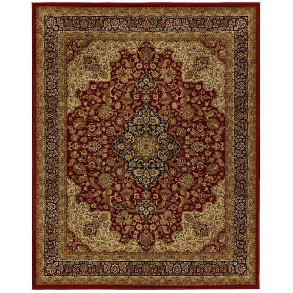 Home Decorators Collection Silk Road Red 8 ft. x 10 ft. Medallion Area Rug