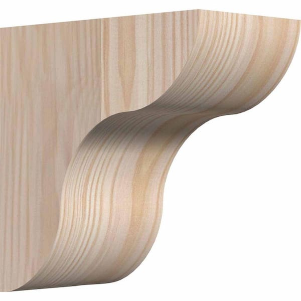 Ekena Millwork 5-1/2 in. x 10 in. x 10 in. Douglas Fir Carmel Smooth Corbel