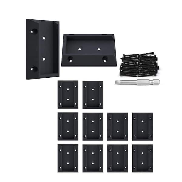 baz (ウォルナット) Stamped Black Metal Bracket 279486 - The Home Depot