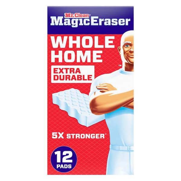 Magic Eraser Whole Home Extra Durable 2.2 in. Multi-Purpose Scrubbing Pad Cleaning Sponge(12-Count)
