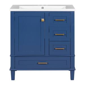 30 inch deals blue bathroom vanity