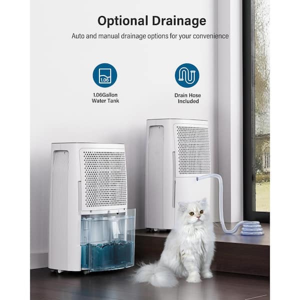 NEW Ivation Compact store Dehumidifier With Drain Hose/Drain receptacle