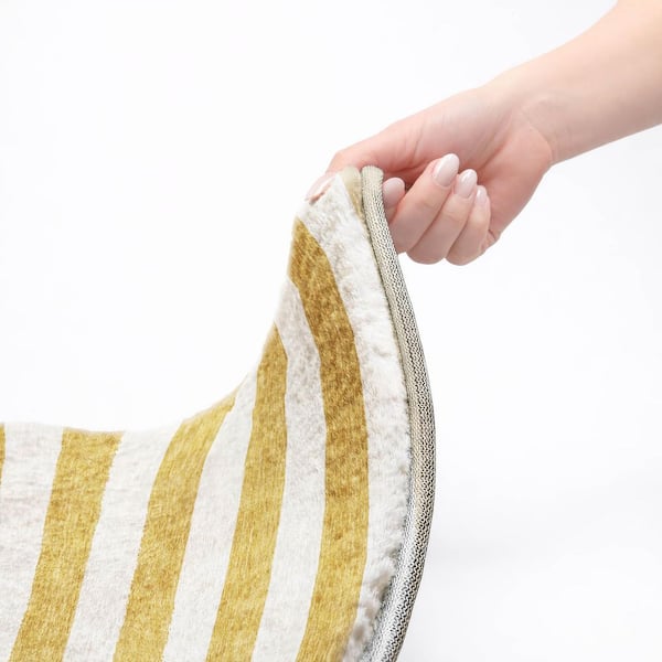 Dream Shag Premium Machine Washable Abstract ADS528 Gold 9 ft. x 12 ft. Area Rug