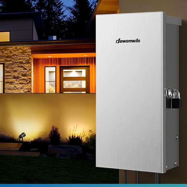 300 Wattage Wi-Fi Low Voltage Stainless Steel Landscape Lighting Transformer with 3-Zones for Outdoor Lights, FCC Listed