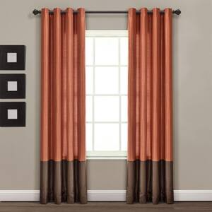 Prima Window Curtain Panels Brown/Rust 54X108 Set