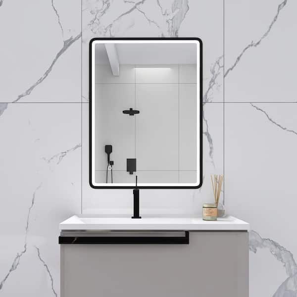 24 in. W x 32 in. H Rectangular Frameless LED Wall Mount Anti-Fog Modern  Decorative Bathroom Vanity Mirror 2023-1-7-5 - The Home Depot