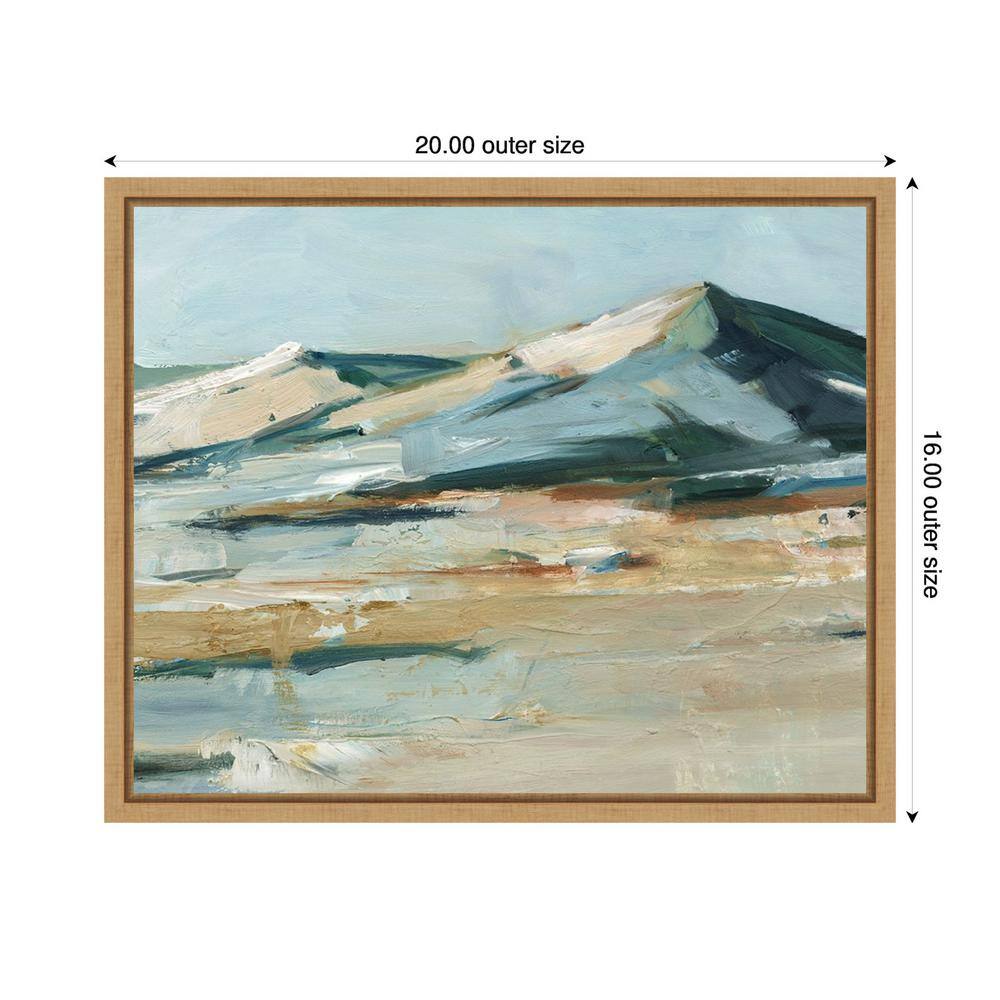 Spring Mountain View II Abstract Landscape Canvas with Maple Frame