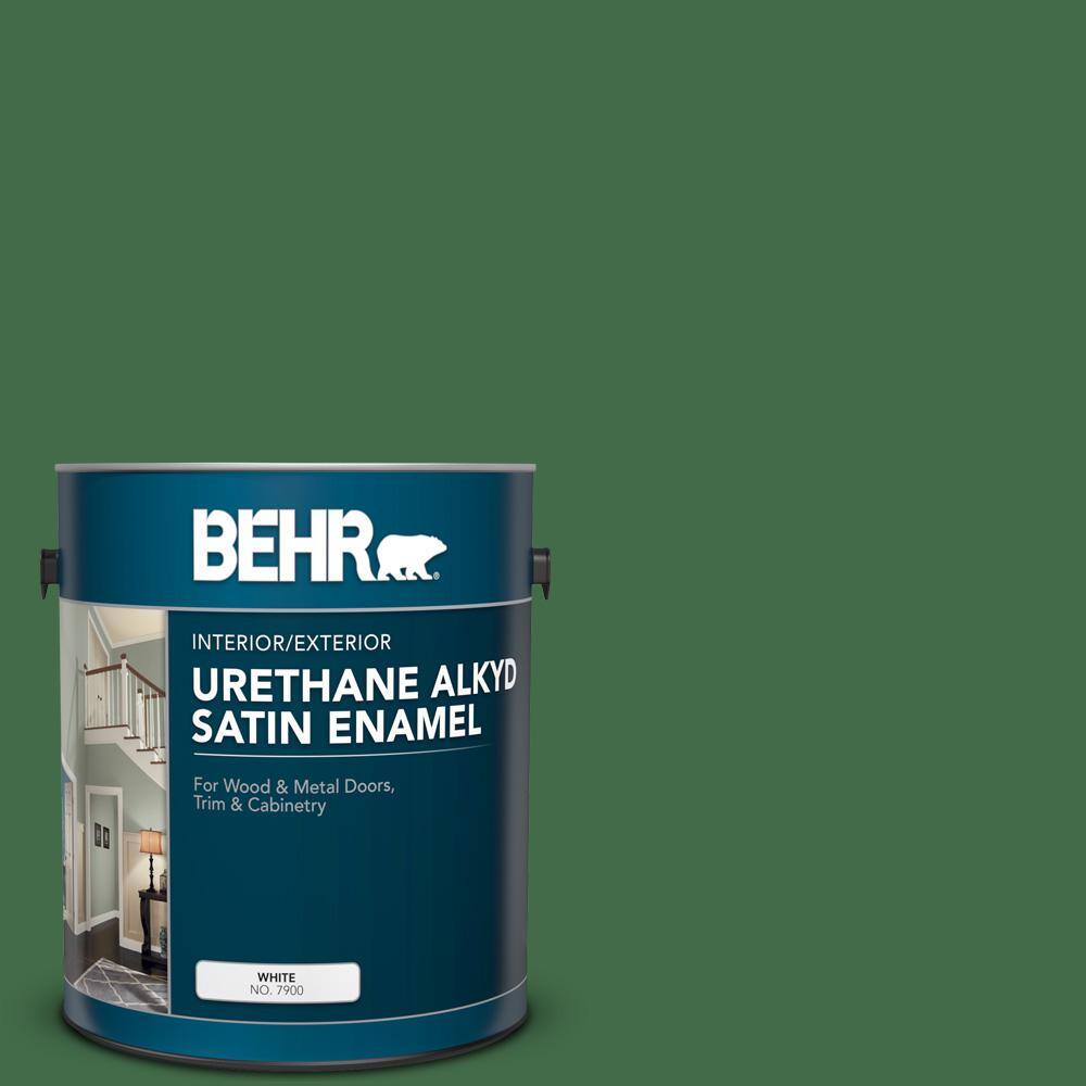 BEHR 1 gal. M4007 Garden Cucumber Urethane Alkyd Satin Enamel