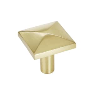 Extensity 1-1/8 in. (29mm) Classic Golden Champagne Square Cabinet Knob (10-Pack)