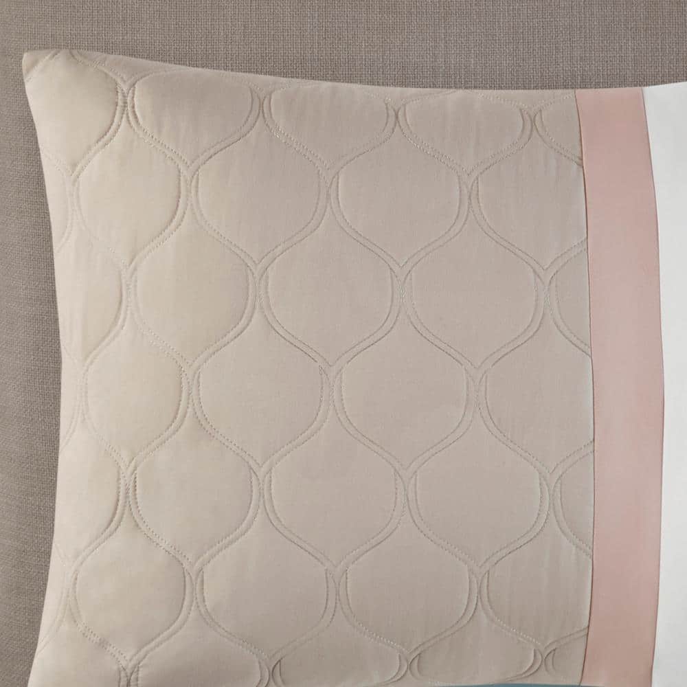 Blush Queen Microfiber 8-Piece Down Alternative Bedspread Set