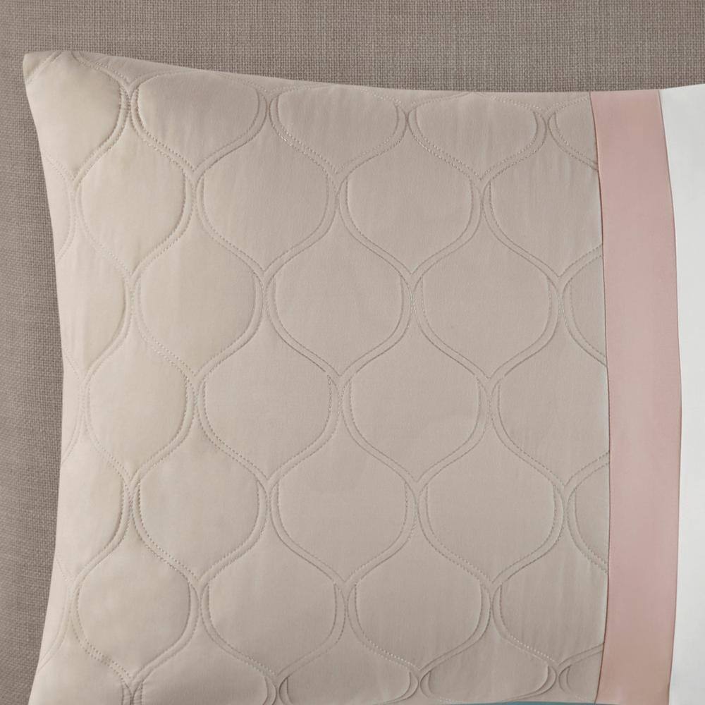 Blush Pink King Microfiber 8-Piece Bedspread Set