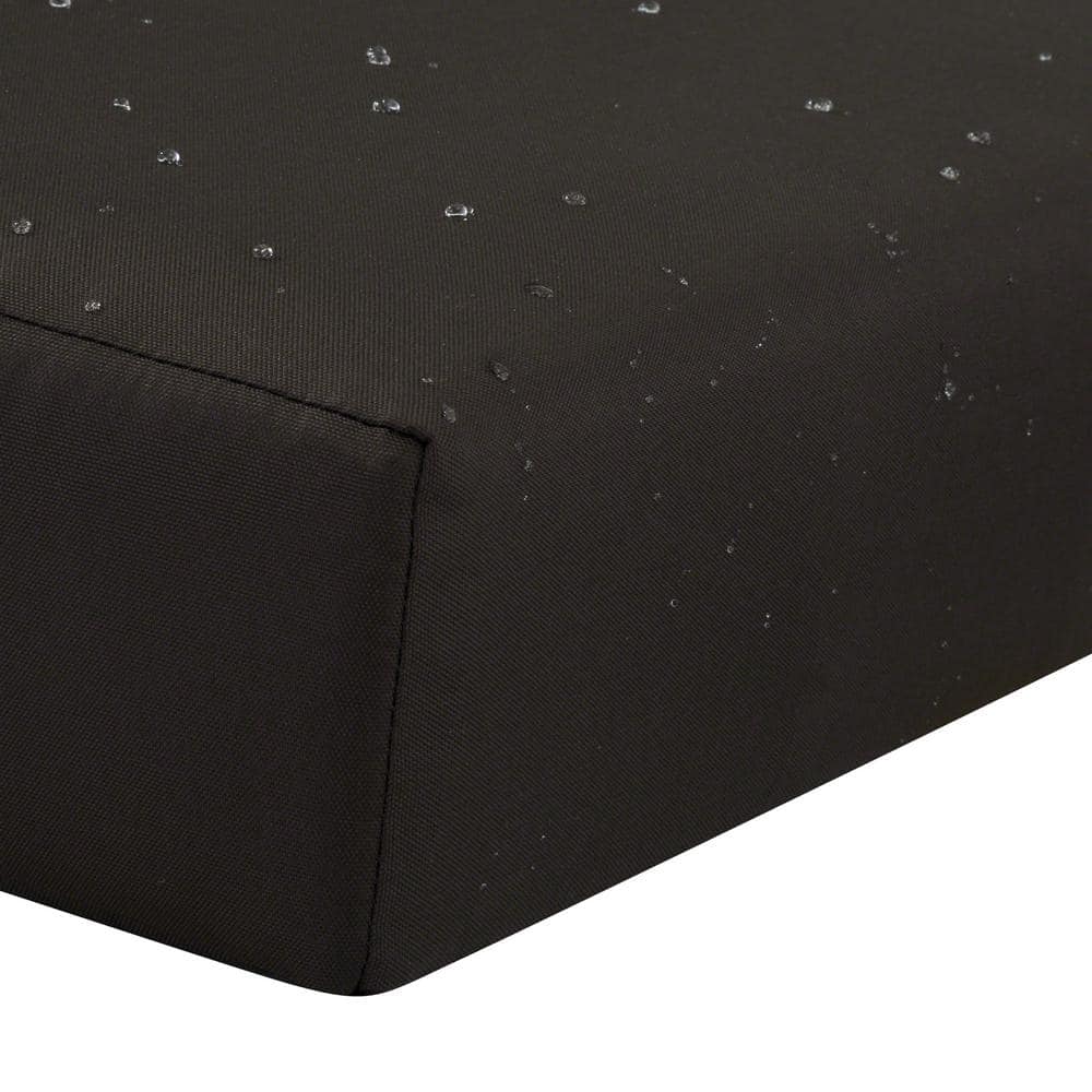 Espresso Polyester Square Outdoor Patio Seat Cushion Cover