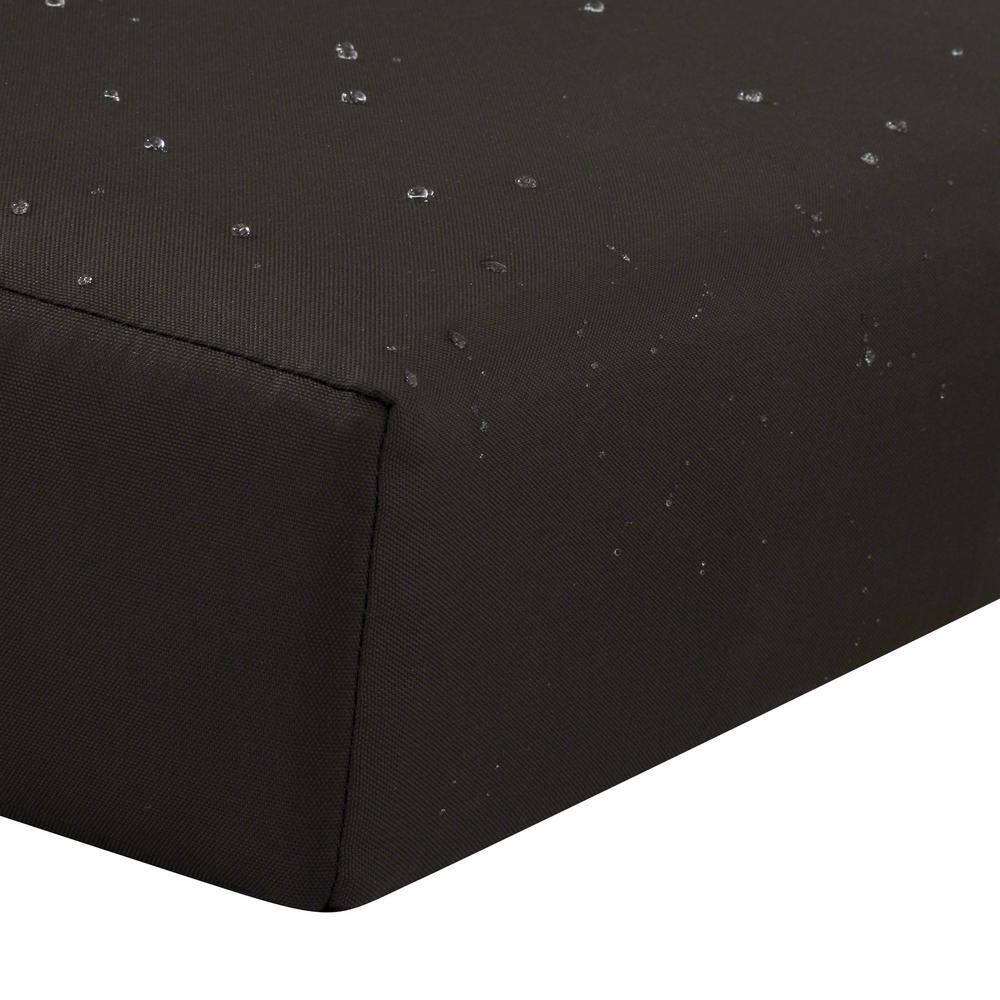 Espresso Water-Resistant Patio Seat Cushion Cover 21 x 21 x 3 Inch