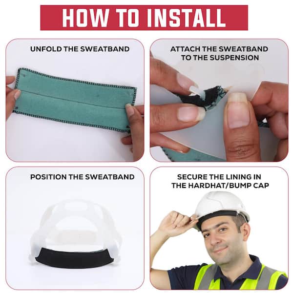 BISON LIFE Replacement Sweat Band for Hard Hat or Bump Cap (Pack