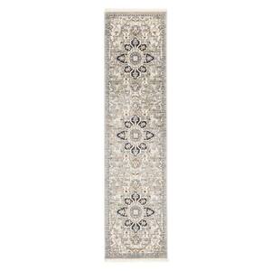 Home Dynamix Bazaar Dazzle Grey/Blue 9 ft. x 12 ft. Medallion Area Rug ...