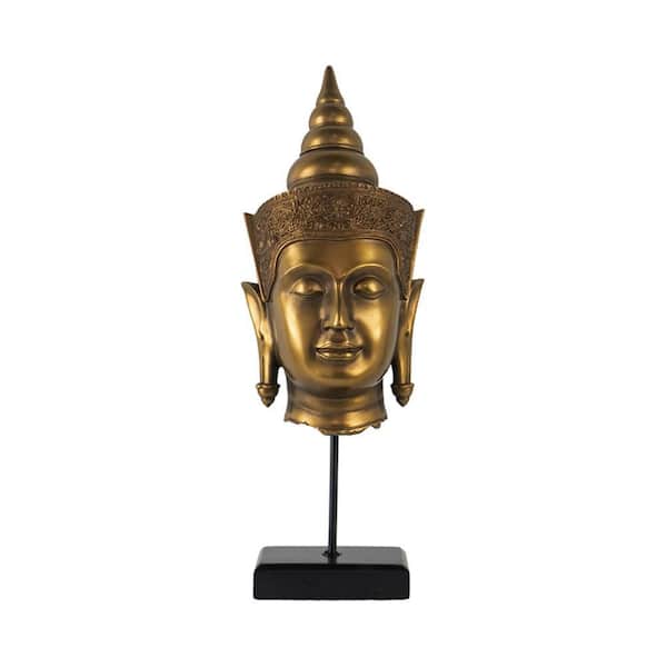 A & B Home Bronze Polyresin, Iron Buddha Sculpture