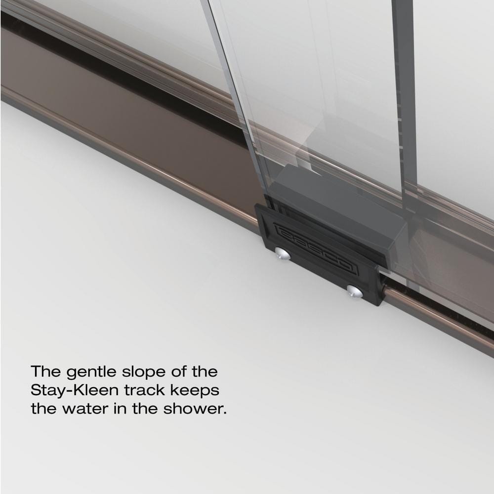Celesta 60" Oil Rubbed Bronze Semi-Frameless Sliding Tub Door with Clear Glass