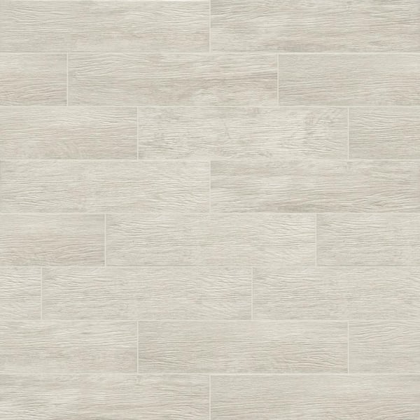 TrafficMaster Capel Bianco 6 in. x 24 in. Matte Ceramic Wood Look Floor and Wall Tile (1 sq. ft./Each)