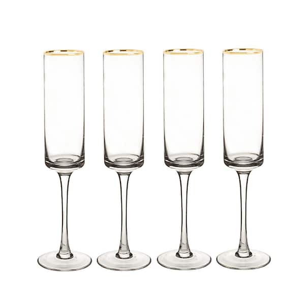 Cathys Concepts 1381G-4-S Personalized Gold Rim Martini Glass Set Set of 4 Clear/Gold Cathy's Concepts 