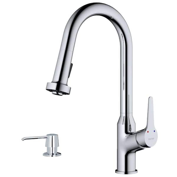 Karran Dockton Single Handle Pull Down Sprayer Kitchen Faucet with ...