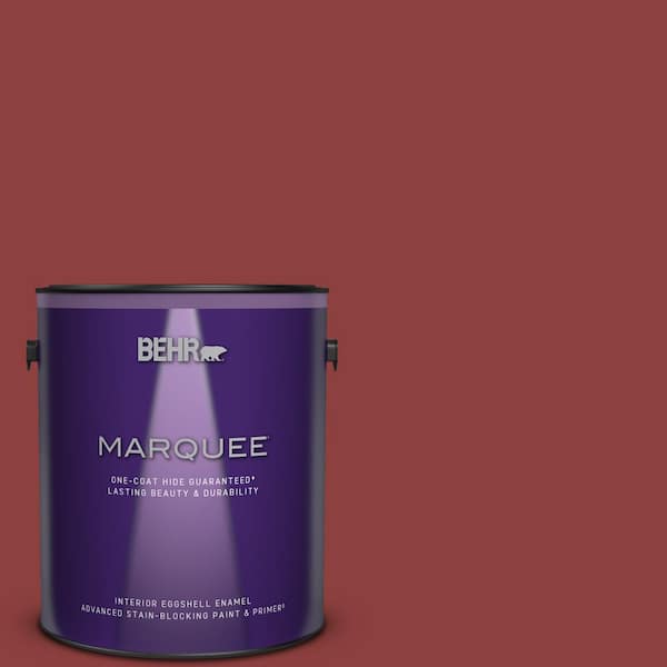 BEHR MARQUEE 1 gal. #BXC-27 Carriage Red Eggshell Enamel Interior Paint & Primer