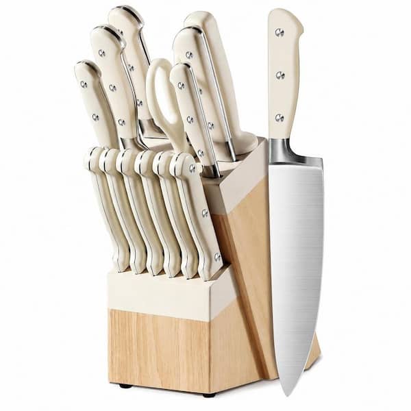 Hyper Knife HK Cream 1000mL 2個セット LAIFUCAM 14-Piece High Carbon Stainless Steel Kitchen Knife Set