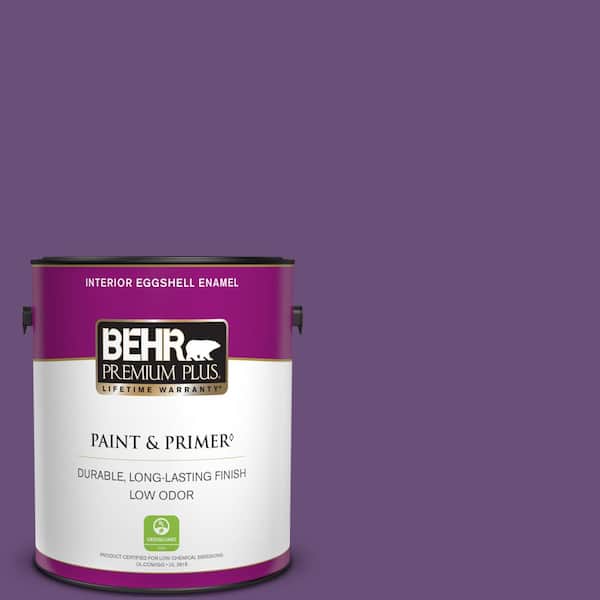 BEHR PREMIUM PLUS 1 gal. #660B-7 Exotic Purple Eggshell Enamel Low Odor Interior Paint & Primer
