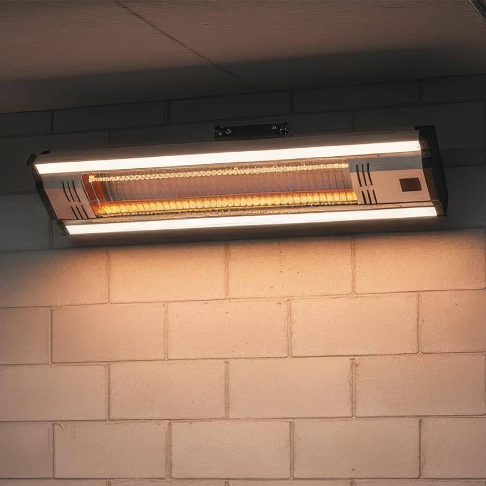 29 in. Gray 4000 Lumen 4000K Integrated LED Shop Light with 1500-Watt 5200 BTU Infrared Heater Furnace, Wall Mount price history on PriceWatchPro