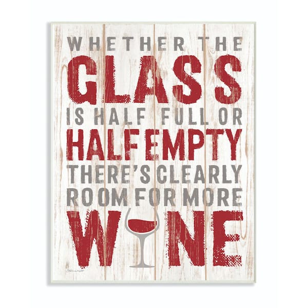 Stupell Industries 10 in. x 15 in. "Wine Glass Kitchen Dining Room Wood Texture Word" by Stephanie Workman Marrott Wood Wall Art