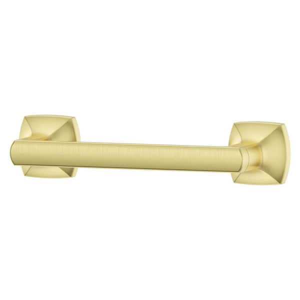 Vaneri Wall Mount Double Post Toilet Paper Holder in Brushed Gold